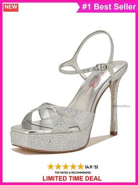 Talenth Platform Heeled Sandals Faux Suede Square Toe Stiletto